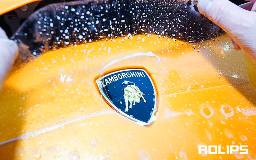 蘭博基尼貼隱形車衣的施工圖