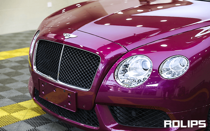 賓利車貼ROLIPS車衣的細節展示