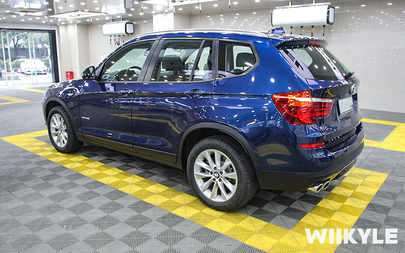 寶馬X3量子藍汽車裝貼WIIKYLE隱形車效果圖（5）