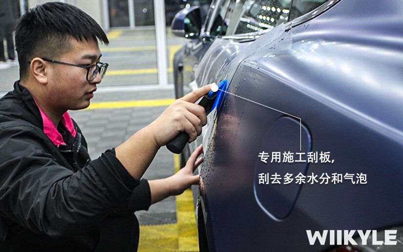 藍色特斯拉MODEL S WIIKYLE隱形車衣貼膜案例（圖八）