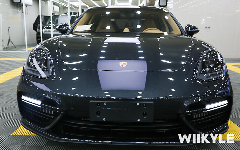 保時捷帕拉梅拉車頭貼車衣效果圖