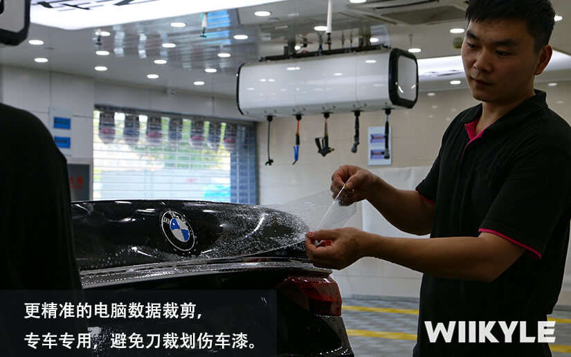 WIIKYLE隱形車衣施工黑色寶馬7系作品展示（圖二）