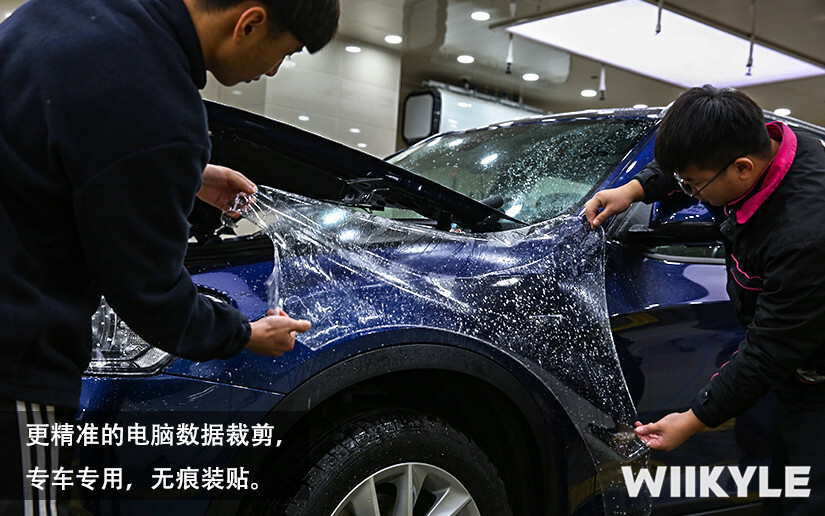寶馬X3量子藍汽車裝貼WIIKYLE隱形車衣（圖五）