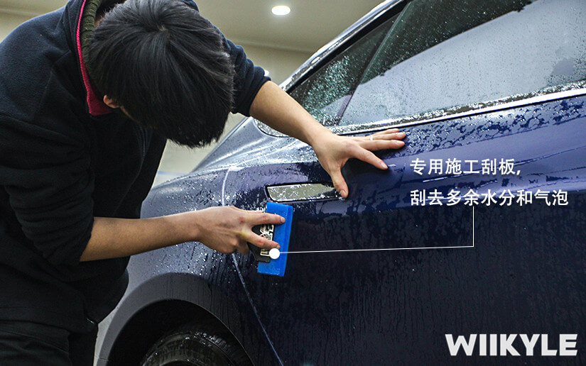 藍色特斯拉MODEL S WIIKYLE隱形車衣貼膜案例（圖七）