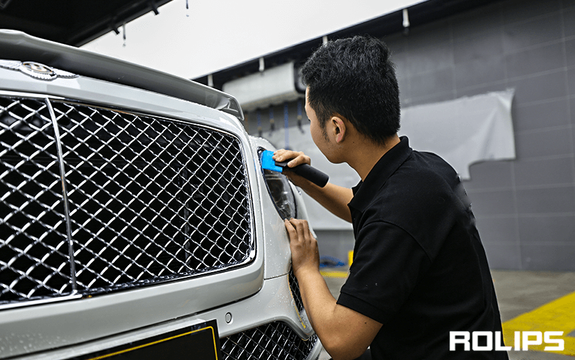 賓利車貼ROLIPS隱形車衣的施工展示