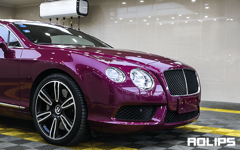 賓利車貼ROLIPS車衣的細節效果展示