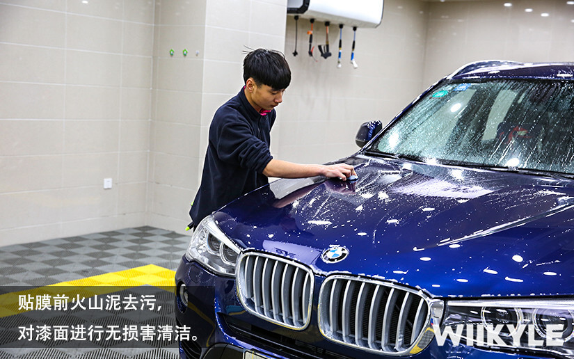 寶馬X3量子藍汽車裝貼WIIKYLE隱形車衣（圖一）