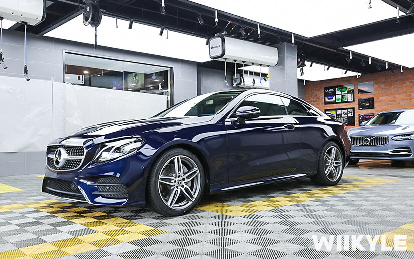 墨藍色奔馳E200 整車展示