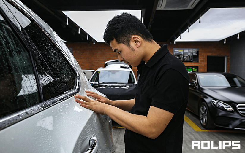 賓利車貼隱形車衣的施工細節
