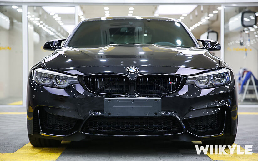 黑色寶馬全車貼隱形車衣效果圖展示