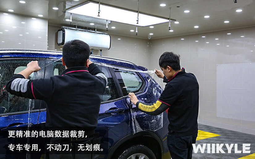 寶馬X3量子藍汽車裝貼WIIKYLE隱形車衣（圖七）