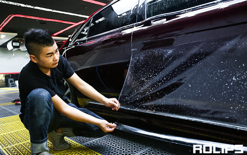 林肯大陸貼ROLIPS車衣施工過程