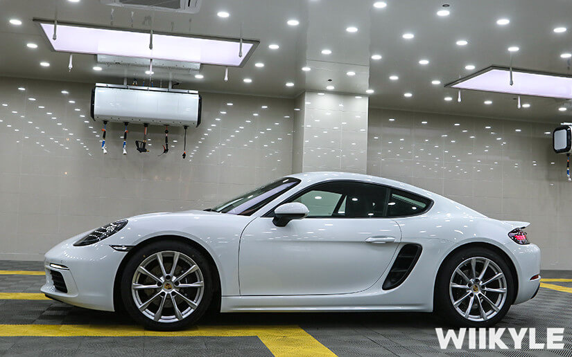 保時捷718施工WIIKYLE漆面保護膜效果展示圖（4）