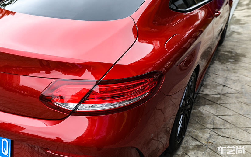 紅色車漆貼龍膜隱形車衣好看嗎？（3）