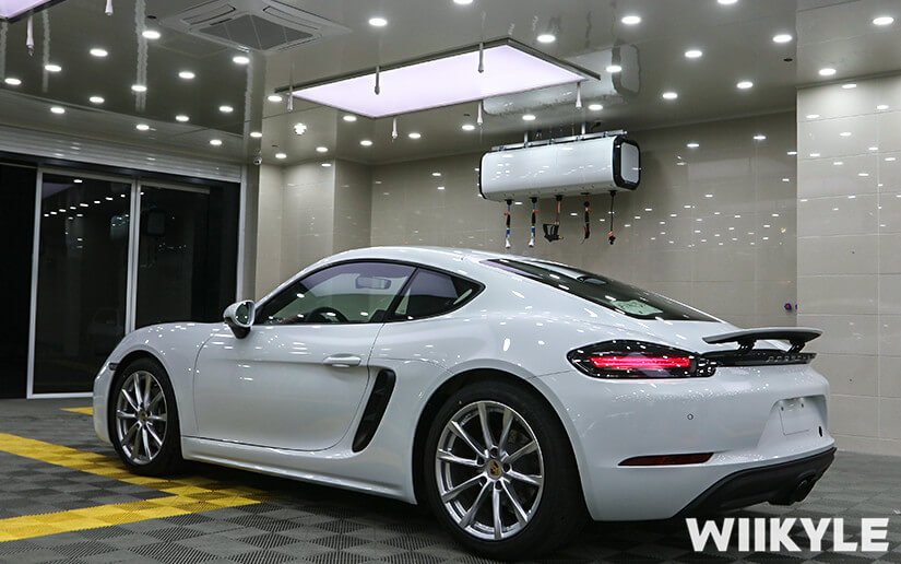 保時捷718施工WIIKYLE漆面保護膜效果展示圖（5）