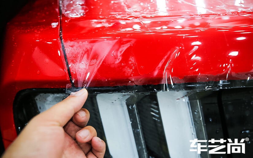 福特野馬裝貼威固漆面保護膜的施工流程展示（圖六）