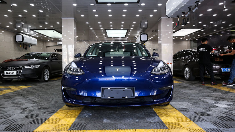特斯拉MODEL3漆面保護膜施工案例